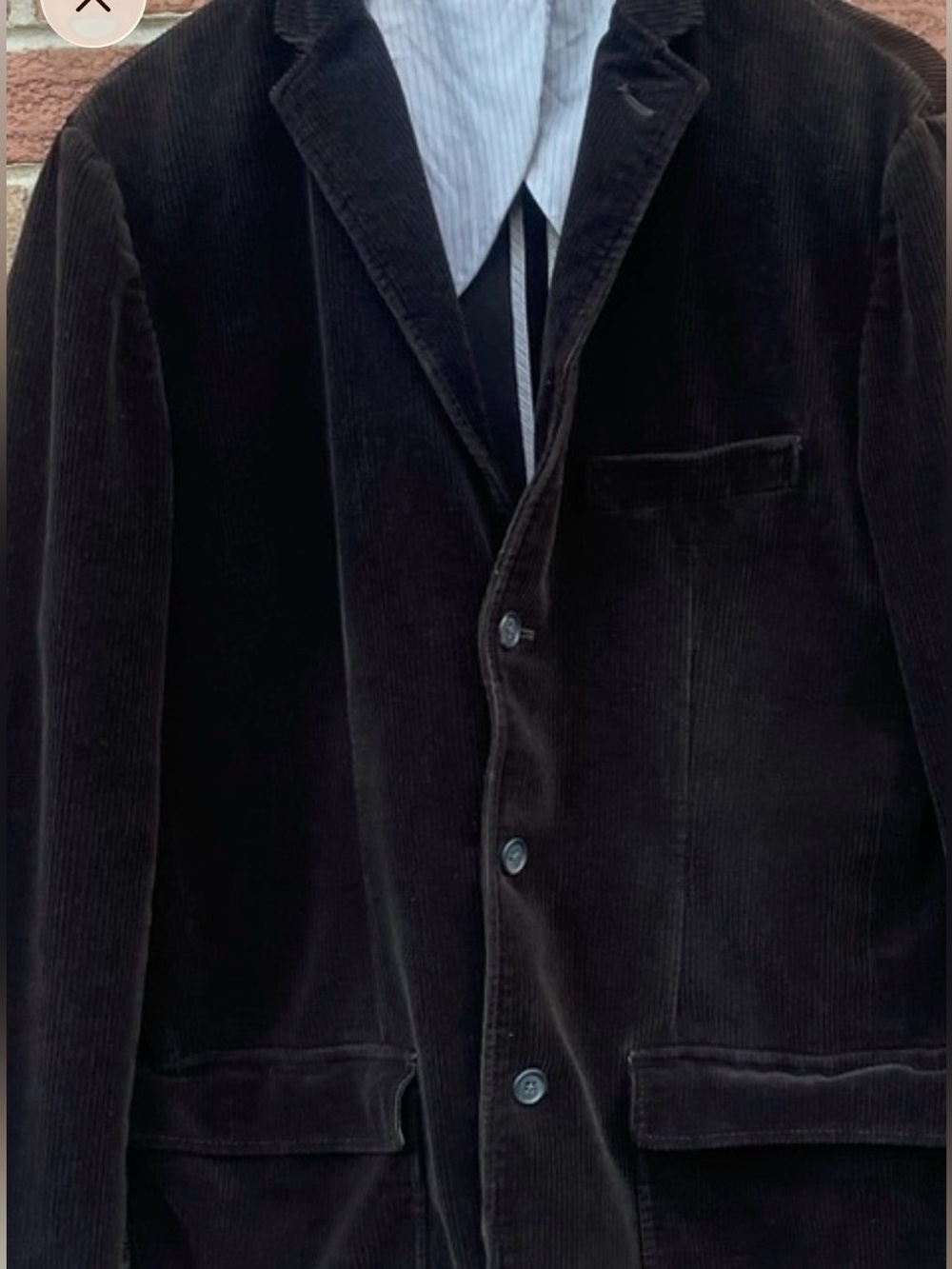 Men's Brown Corduroy Blazer Jacket - Classic Tailored Style J.crew Size Medium M